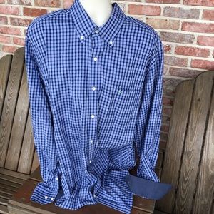Tailorbyrd Blue Plaid Long Sleeve Shirt Size 3XLT
